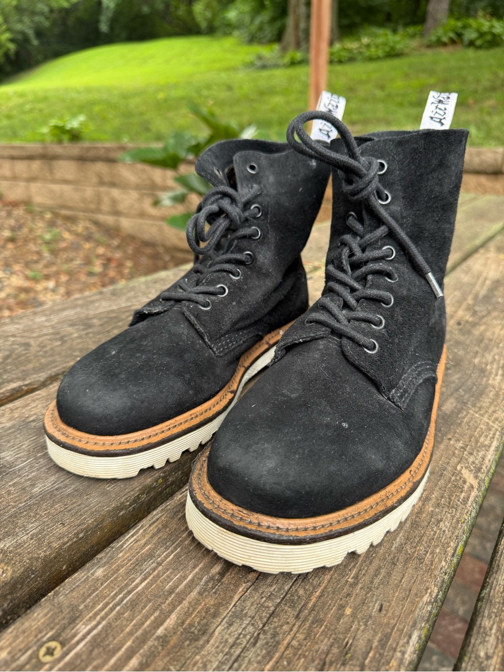 Dr. Martens Black and White Combat Boots